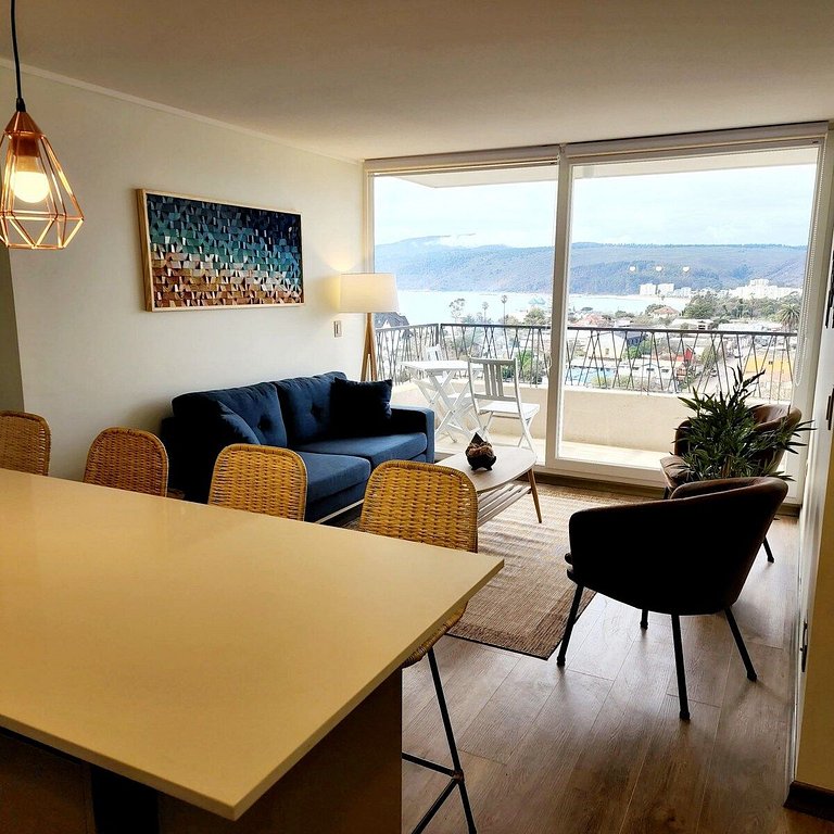 Premium new Apt/ Great beach view - 2B/2B Papudo