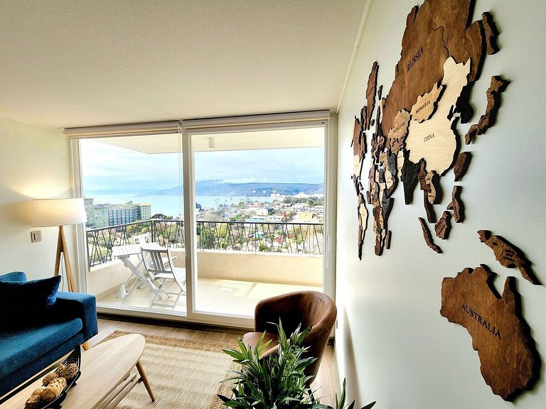 Premium new Apt/ Great beach view - 2B/2B Papudo