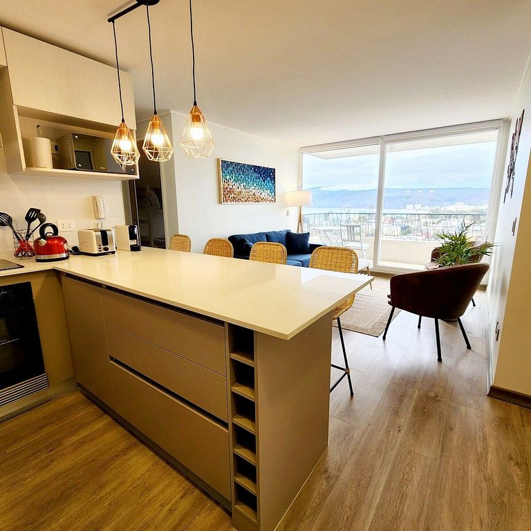 Premium new Apt/ Great beach view - 2B/2B Papudo